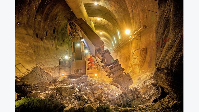 Der Ausbau des Bahn-Netzes – wie hier der Semmering-Basistunnel – kann nicht wirklich mit dem zunehmenden Transportaufkommen mithalten.
