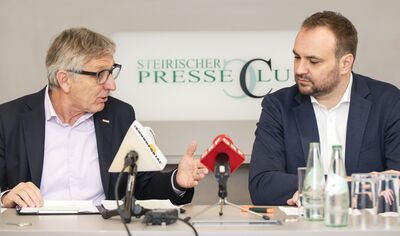 Josef Herk und Michael Sacherer plädieren bei der gemeinsamen Pressekonferenz für mehr Leistungsanreize im Land.