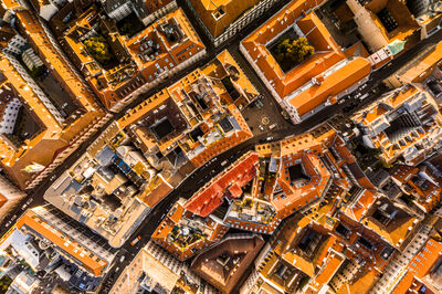 Travel to Vienna, Austria. The view on the city and the roofs of houses.