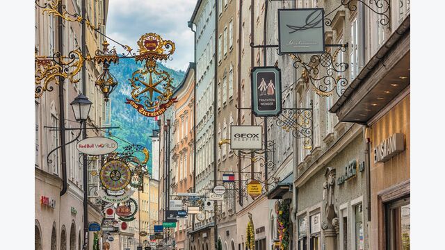 In der Getreidegasse in der Salzburger Altstadt finden sich nicht viele der neu gegründeten Unternehmen: Bei den meisten handelt es sich um Internethändler.