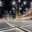lightstripes in der downown in graz