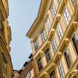 alte Wohnhäuser aus dem Neoklassizismus in Wien, Österreich