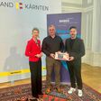 LHStv.in Gaby Schaunig, Thomas Kleiner, Geschäftsführer der MTec Tooling GmbH, Markus Hornböck, Geschäftsführer der BABEG.