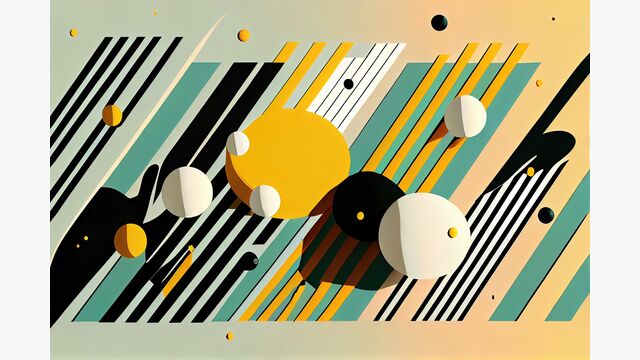 Colorful abstract Actionism geometry wallpaper background illustration (Generative AI)