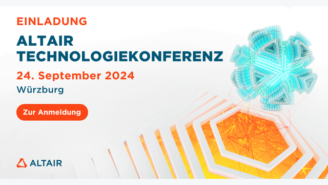 Einladung zur Altair Technologiekonferenz am 24. September 2024 in Würzburg.
