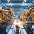 Automatisiertes Schweißen in der Industrie: ein energieintensiver Industriezweig.
