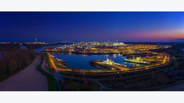 BASF in Ludwigshafen in Deutschland kämpft mit rückläufiger Produktion.