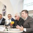 Obmann Bernhard Bauer, WK-Präsident Josef Herk, Fachgruppenobmann Gerald Gollenz und Unternehmer Hannes Schreiner machen sich für eine Novellierung des steirischen Raumordnungsgesetzes stark.