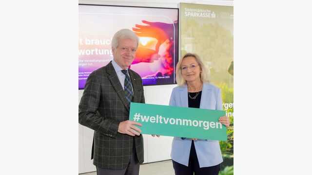 Gerhard Fabisch, Vorstandsvorsitzender Steiermärkische Sparkasse und Vorstandsmitglied Steiermärkische Verwaltungssparkasse, Eva Heigl, Vorstandsvorsitzende Steiermärkische Verwaltungssparkasse