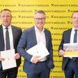 Experten Andreas Glettler, Rainer Stelzer und Matthias Reith von Raiffeisen bei einer Pressekonferenz 2025.