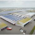 Luftansicht auf die Produktionshalle von Empl in Tirol.