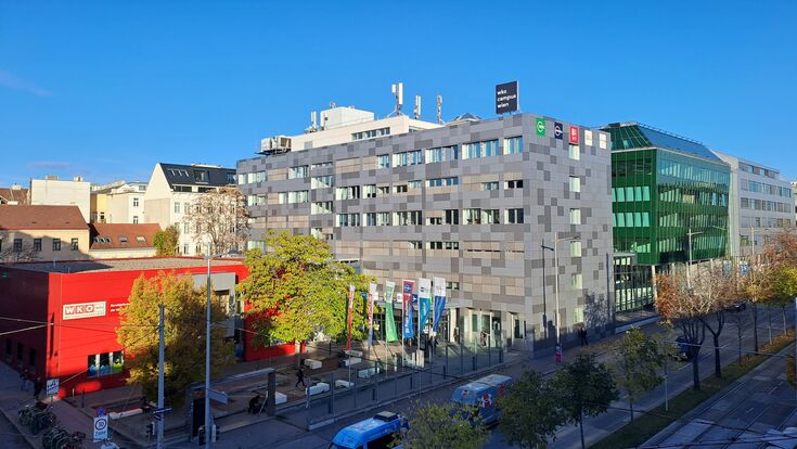 © Gary Pippan Außenansicht auf den WKO Campus Wien.