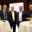 Vl.: Moderator und OCG Präsident Wilfried Seyruck mit den KI-Experten und OCG Vorstandsmitgliedern Harald Leitenmüller, CTO von Microsoft Österreich, Wolfgang Pree, Informatik-Professor an der Universität Salzburg, und Peter Reichstädter, CIO in der Parlamentsdirektion in Wien.