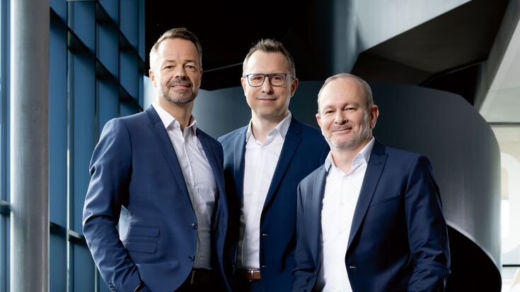 KNAPP-Vorstandsteam (v.l.n.r.): KNAPP-COO Franz Mathi, KNAPP-CFO Christian Grabner, KNAPP-CEO Gerald Hofer
