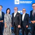 F. Peter Mitterbauer (Miba), Elisabeth Engelbrechtsmüller-Strauß (Fronius), IV-OÖ-Präsident Thomas Bründl, Herbert Eibensteiner (voestalpine), IV-OÖ-Geschäftsführer Joachim Haindl-Grutsch