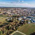 Luftansicht auf den Ort Oberwart im Burgenland