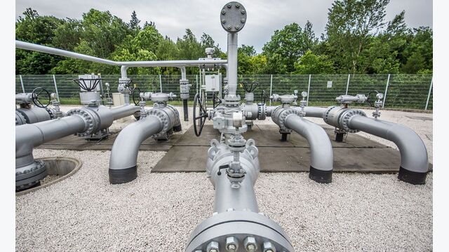 Leitungen des Erdgas-Gasnetzes in Österreich