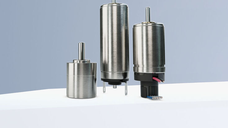 Nahaufnahme DC-Motor von Faulhaber