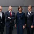 Das vierköpfige Vorstandsteam der Raiffeisen Landesbank Steiermark 2025: Vorstandsdirektor Rainer Stelzer, Generaldirektor Martin Schaller, Vorstandsdirektorin Ariane Pfleger, Vorstandsdirektor Florian Stryeck