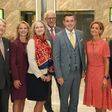Beim Mobilitätsforum von Shell 2025: Nikolaus Somogyi, RBI, Head of Industrials; Susanne Haider, RBI, Industry Lead Mobility; Sabine Hauser, Shell Austria, Geschäftsführung; Rainer Klöpfer, Shell Austria Geschäftsführung; Peter Hanke, Bundesminister für Innovation, Mobilität und Infrastruktur; Valerie Brunner, RBI, Vorstandsmitglied Corporate und Investment Banking; Mario Rohracher, GSV, Generalsekretär