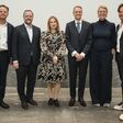 Beim 9. Tiroler Adler Forum: Christian Handl (Präsident Tiroler Adler Runde), Sepp Schellhorn (Staatssekretär für Deregulierung), Natascha Strobl (Politikwissenschaftlerin), Philipp Bagus (Ökonom), Beate Rubatscher-Larcher (Geschäftsführerin der Kaunertaler und Pitztaler Gletscherbahnen), Klaus Mark (Pressesprecher Tiroler Adler Runde).