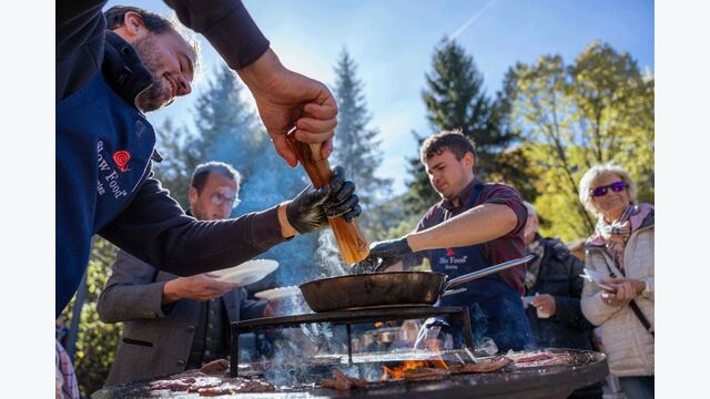 Slow Food Gemeinschaft am Kochen in Bad Kleinkirchheim, Kärnten