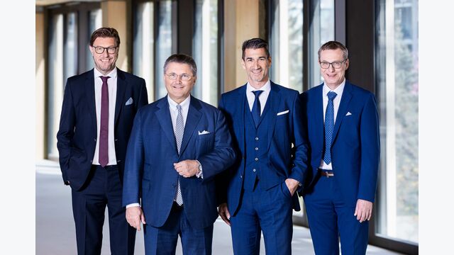 Vierköpfiger Porr Vorstand