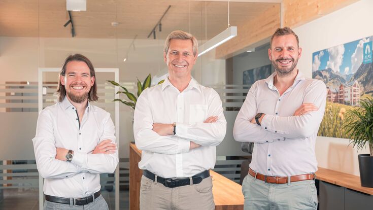 Die Geschäftsführung von ALPS RESORTS (v.l.n.r.): Thomas Payr, MBA (CMO), Gerhard Brix (CEO) und Gerhard Brix Jun. (COO)