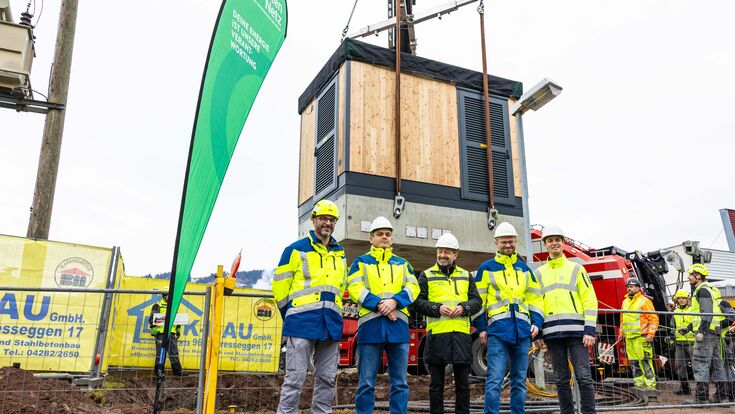 Anlieferung Holz Trafostation