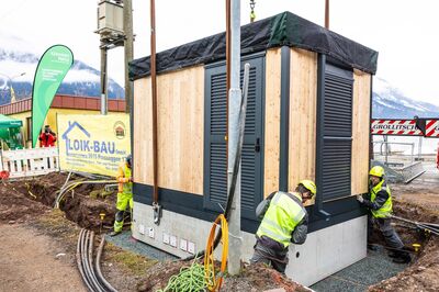 Holz Trafostation