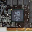 Nahaufnahme auf einen verbauten nvidia geforce fx 5200 video chip