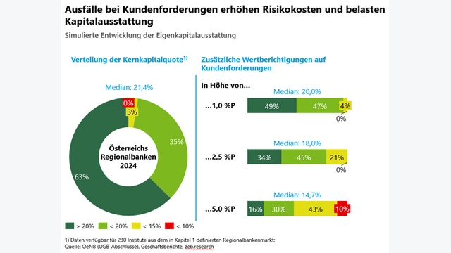 Grafik zu regionalbanken österreich: Ausfälle bei Kundenforderungen erhöhen Risikokosten und belasten Kapitalausstattung