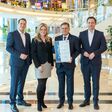 Stefan Krenn, Monica Rintersbacher, Ryszard Presch und Johannes Gratzl bei der Zertifikatsübergabe durch Leitbetriebe Austria an Novomatic 2026
