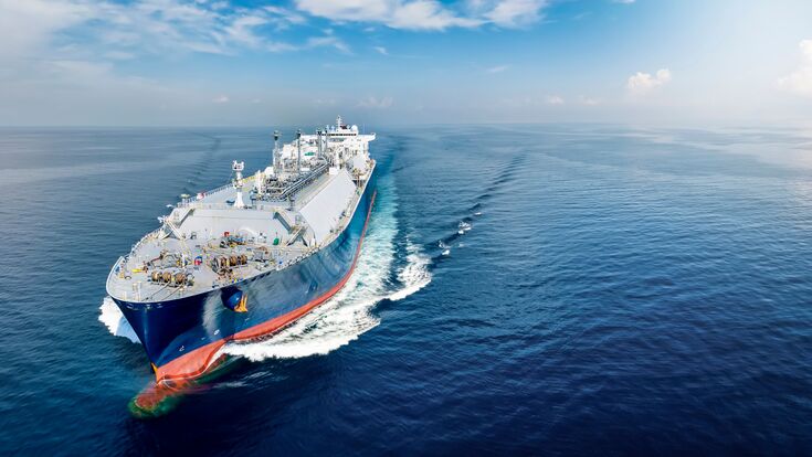 tanker, lng, gas, liquid, sea, transport, ocean, ship, cargo, speed, copy space, banner, aerial, background, blue, boat, bulk, business, calm, carrier, clouds, commerce, commercial, delivery, export, freight, fuel, global, import, industrial, industry, large, logistics, marine, maritime, motion, nautical, oil, panorama, port, shipping, sky, trade, transit, travel, vessel, wake, water