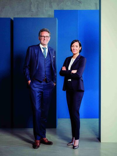 Gerhard Burtscher, Vorstandsvorsitzender, und Silvia Vicente, Vorständin der BTV Vier Länder Bank